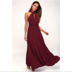 Lulu’s tricks of the trade wrap maxi dress